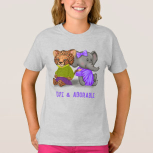 Schattige en Aardige Jachtluipaard en Olifant Vrie T-shirt