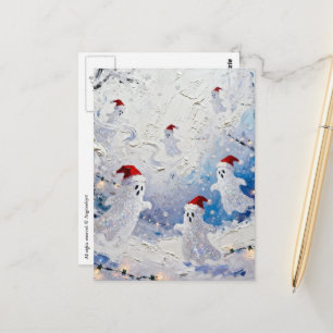 Schattige en Aardige Kerstgeesten Briefkaart