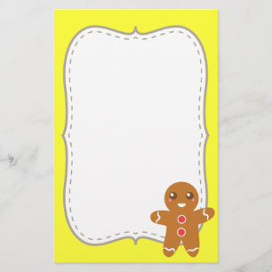 Schattige en blije kerst pannenkoek man briefpapier