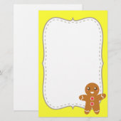 Schattige en blije kerst pannenkoek man briefpapier (Voorkant / Achterkant)