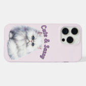 Schattige en brutale kat iPhone hoesje (Achterkant horizontaal)