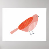 Schattige en charmante Scandinavische vogelkunst Poster (Voorkant)
