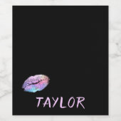 Schattige en chique wijn etiket (Enkel label)