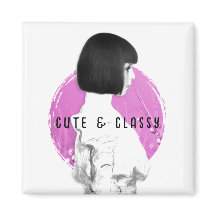 Schattige en Classy Meisje Roze en Zwart