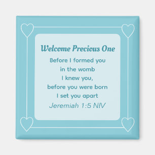 Schattige en eenvoudig lichtblauw Baby shower Magneet