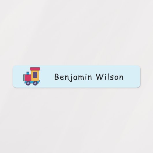 Schattige en eenvoudig vervoer Custom Name Kinder Labels (Design 1)