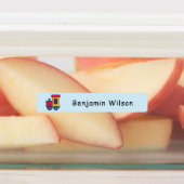 Schattige en eenvoudig vervoer Custom Name Kinder Labels (Aangebracht)