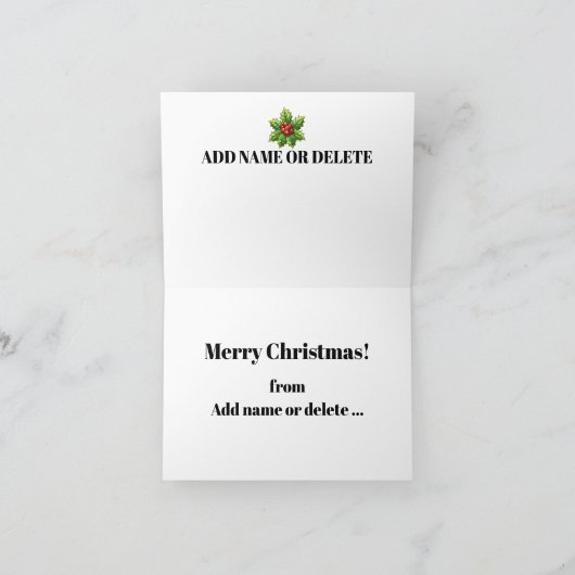 Schattige en eigenzinnig kerstfeest bedankkaart (Binnen)