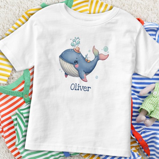 Schattige en eigenzinnige kleine walvis kinder shirts