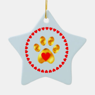Schattige en elegante gouden poot keramisch ornament