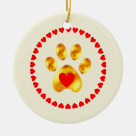 Schattige en elegante gouden poot keramisch ornament