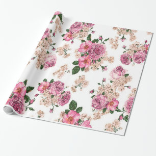 schattige en elegante  rozen, roze rozen cadeaupapier
