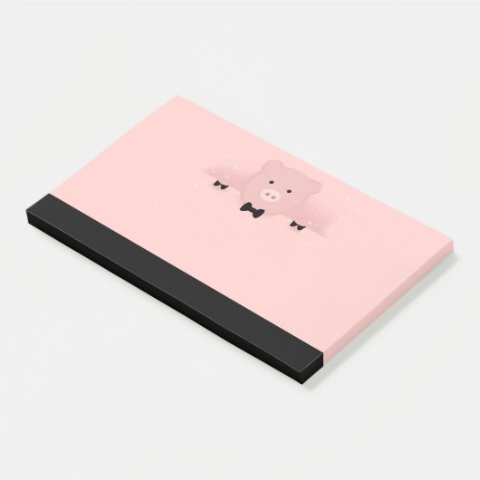 Schattige en Fancy Roze Varken Post-it® Notes (Schuin)