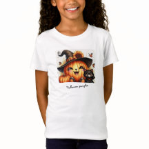 Schattige en feestelijk Halloween T-shirt voor kin