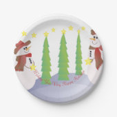 Schattige en feestelijk papieren bordje (Voorkant)