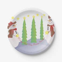 Schattige en feestelijk papieren bordje