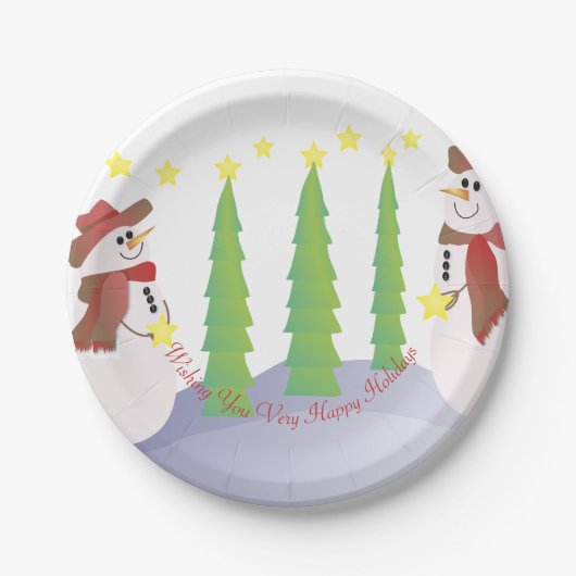 Schattige en feestelijk papieren bordje (Voorkant)