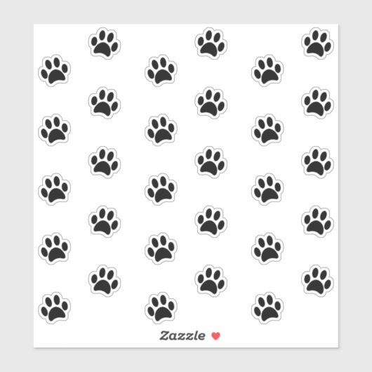 Schattige en Fun Black Paw Prints Sticker Set (Vel)
