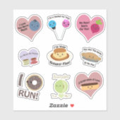 Schattige en Funny Food Puns Sticker (Vel)