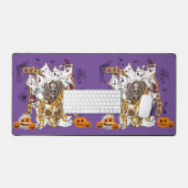 Schattige en Funny Spooky Evil Cats Bureaumat (Keyboard & Muis)