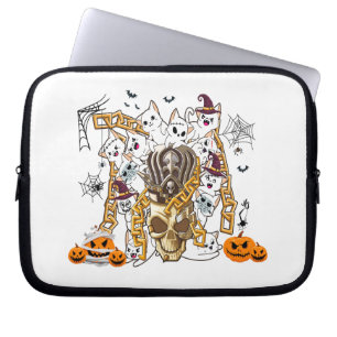 Schattige en Funny Spooky Evil Cats Laptop Sleeve