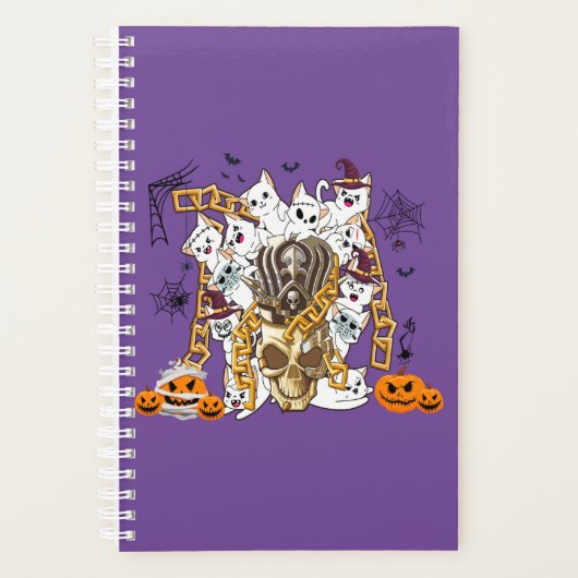 Schattige en Funny Spooky Evil Cats Planner (Voorkant)