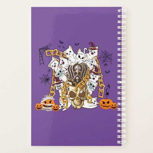 Schattige en Funny Spooky Evil Cats Planner (Achterkant)