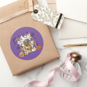 Schattige en Funny Spooky Evil Cats Ronde Sticker