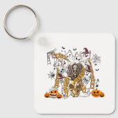 Schattige en Funny Spooky Evil Cats Sleutelhanger (Voorkant)