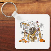 Schattige en Funny Spooky Evil Cats Sleutelhanger (Voorkant)