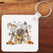 Schattige en Funny Spooky Evil Cats Sleutelhanger (Achterkant)