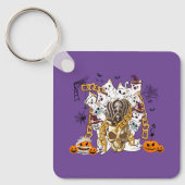 Schattige en Funny Spooky Evil Cats Sleutelhanger (Voorkant)