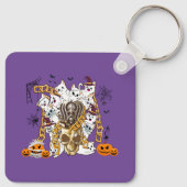 Schattige en Funny Spooky Evil Cats Sleutelhanger (Achterkant)