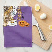 Schattige en Funny Spooky Evil Cats Theedoek (Quarter Fold)