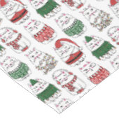 Schattige en Funny X-mas Cat Tafelkleed (Gekanteld)