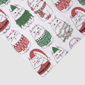 Schattige en Funny X-mas Cat Tissuepapier (Detail)