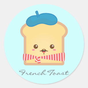 Schattige en gelukkige wentelteefjes ronde sticker