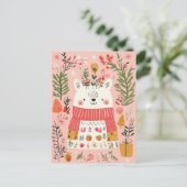 Schattige en gezellig kerst Briefkaart (Staand voorkant)