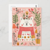 Schattige en gezellig kerst Briefkaart (Voorkant / Achterkant)