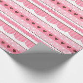 Schattige en Girly Licht Roze Patroonontwerp Cadeaupapier (Hoek)