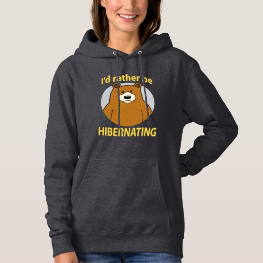Schattige en grappig Beer liever overwinteren Hoodie (Voorkant)