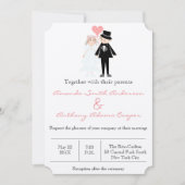 Schattige en grappig bruidspaar kaart (Voorkant)