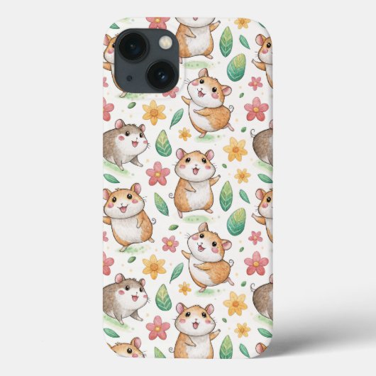 Schattige en grappig dansend hamsterpatroon Case-Mate iPhone case (Achterkant)