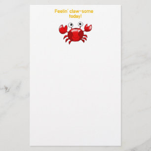 Schattige en grappig krabontwerp voor oceaanliefhe briefpapier