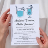 Schattige en grappig pensioenfeest kaart