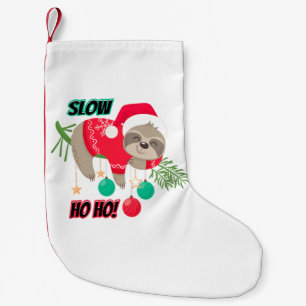 Schattige en Grappig Santa's Sloth Slow Ho Ho Kleine Kerstsok