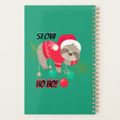 Schattige en Grappig Santa's Sloth Slow Ho Ho Planner (Achterkant)