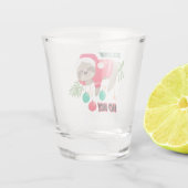 Schattige en Grappig Santa's Sloth Slow Ho Ho Shot Glas (Achterkant)