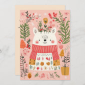 Schattige en grappig Wenskaart Feestdagenkaart (Voorkant / Achterkant)