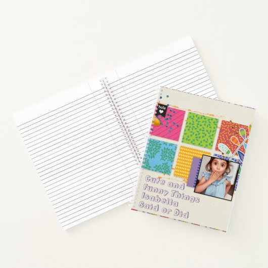 Schattige en grappige dingen die mijn kind zei of  notitieboek (Binnen)